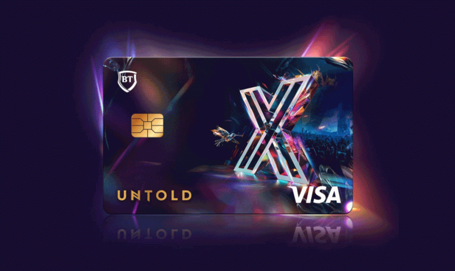 Cardul BT Visa UNTOLD în versiunea fizică, între artă și tehnologie: efect luminos la fiecare plată