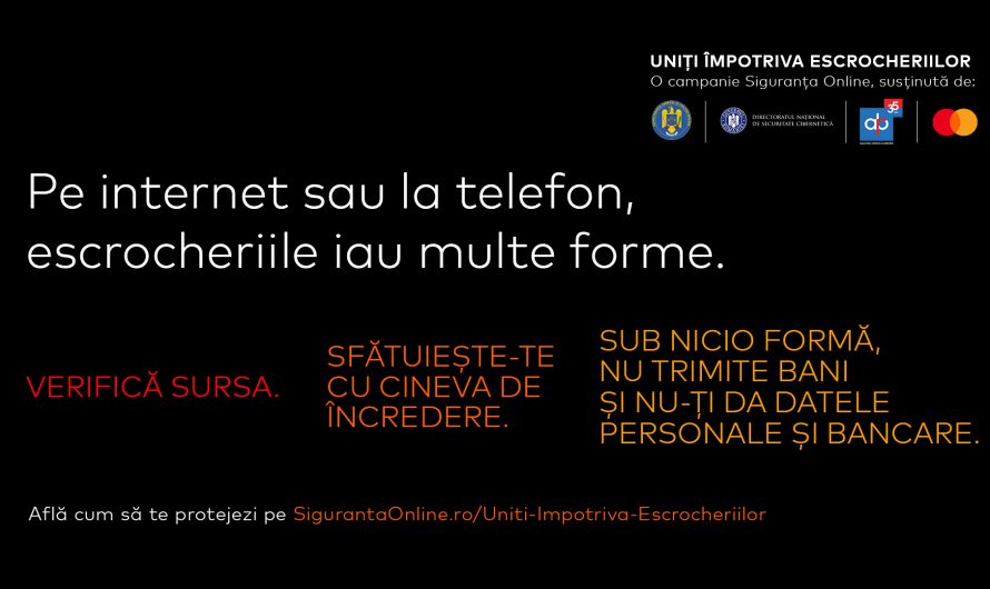 Poliția Română, DNSC, ARB și Mastercard lansează campania națională „Uniți împotriva escrocheriilor”
