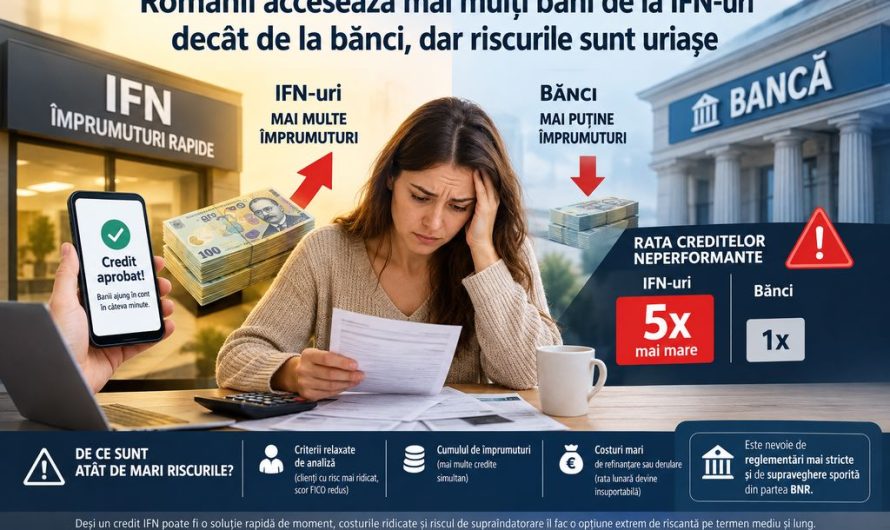 Românii accesează mai mulți bani de la IFN-uri decât de la bănci